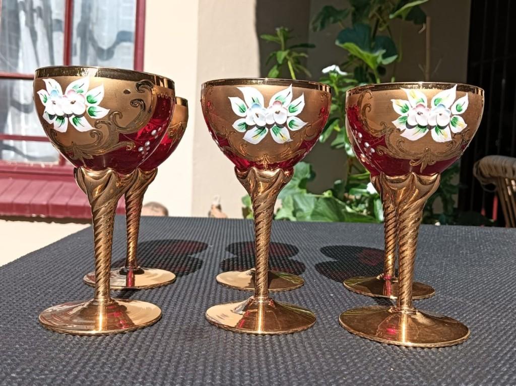 Drinking Glasses Stemware Dazzling Set Of Bohemian Czech